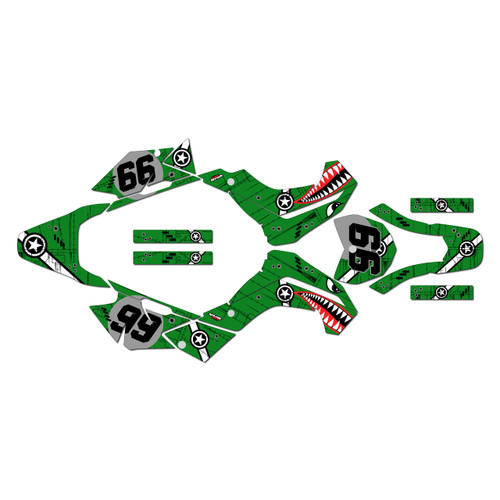 kawasaki klx140r graphics kit 2019-2026 predator series green