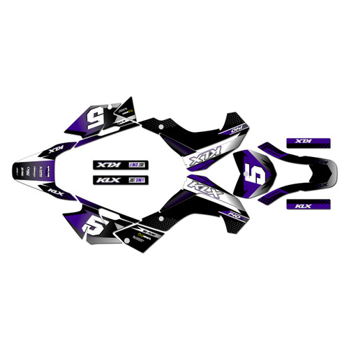 kawasaki klx140r graphics kit 2019-2026 turbo series purple