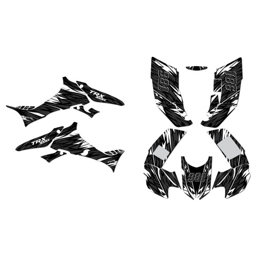 honda trx300ex graphics kit 2006-2013 twitch series white