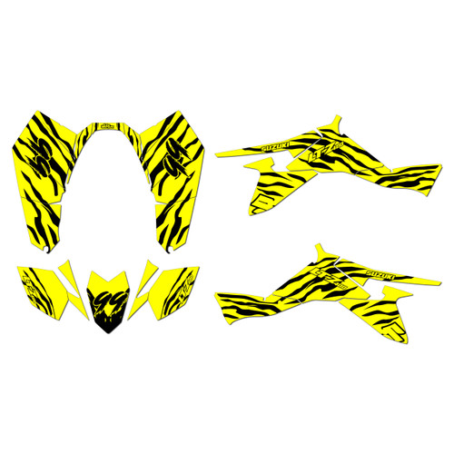 suzuki ltz400 graphics kit 2009-2014 raid series yellow-shift