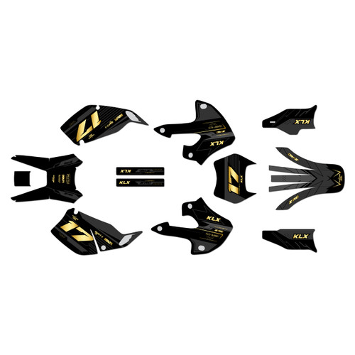 kawasaki klx300 graphics kit 1997-2008 axis series gold