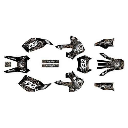 kawasaki klx300 graphics kit 1997-2008 core series tan