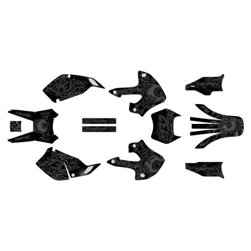 kawasaki klx300 graphics kit 1997-2008 core series smoke