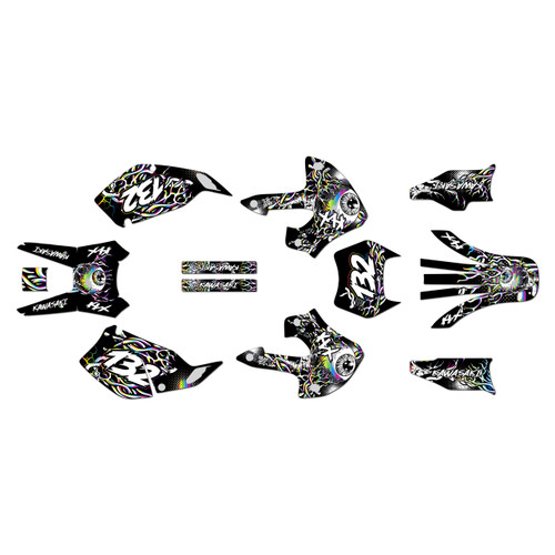 kawasaki klx300 graphics kit 1997-2008 core series rainbow