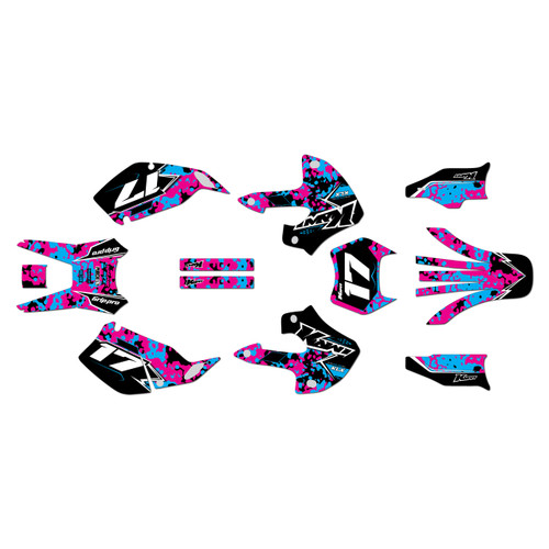 kawasaki klx300 graphics kit 1997-2008 cyberware series magenta