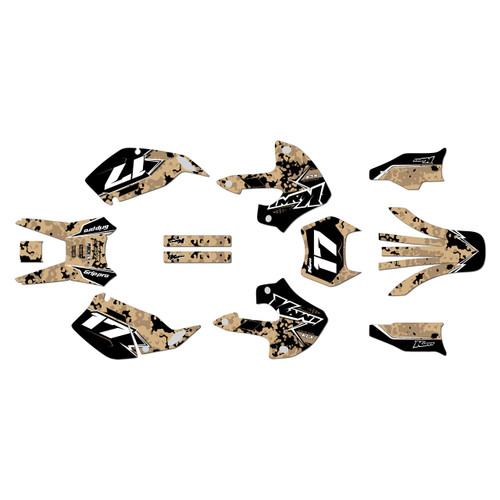 kawasaki klx300 graphics kit 1997-2008 cyberware series tan