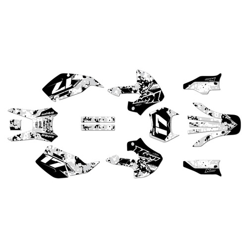 kawasaki klx300 graphics kit 1997-2008 cyberware series white