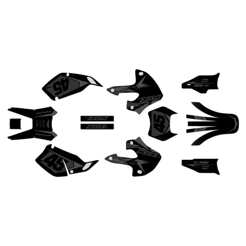 kawasaki klx300 graphics kit 1997-2008 division series smoke
