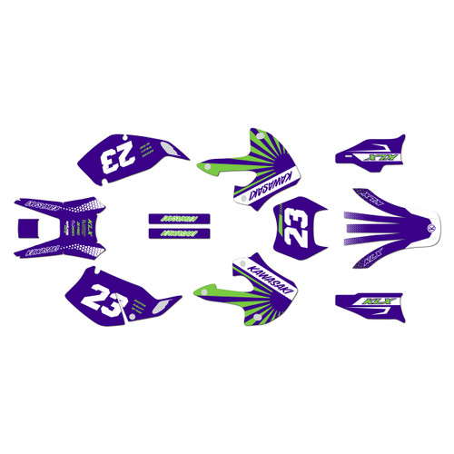 kawasaki klx300 graphics kit 1997-2008 fh series purple