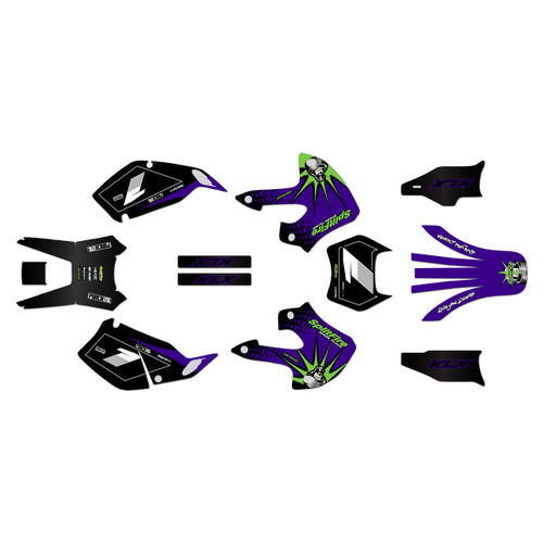 kawasaki klx300 graphics kit 1997-2008 lancaster series purple
