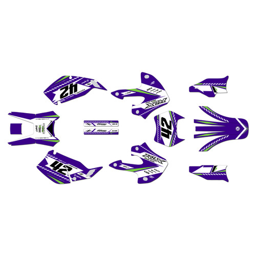 kawasaki klx300 graphics kit 1997-2008 lethal series purple