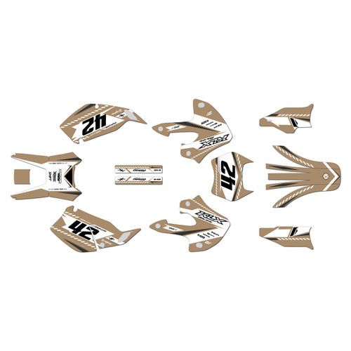 kawasaki klx300 graphics kit 1997-2008 lethal series tan