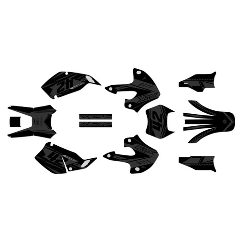 kawasaki klx300 graphics kit 1997-2008 lethal series smoke