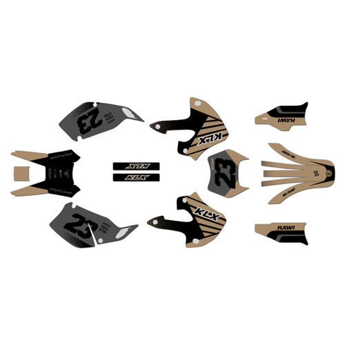 kawasaki klx300 graphics kit 1997-2008 oem series tan