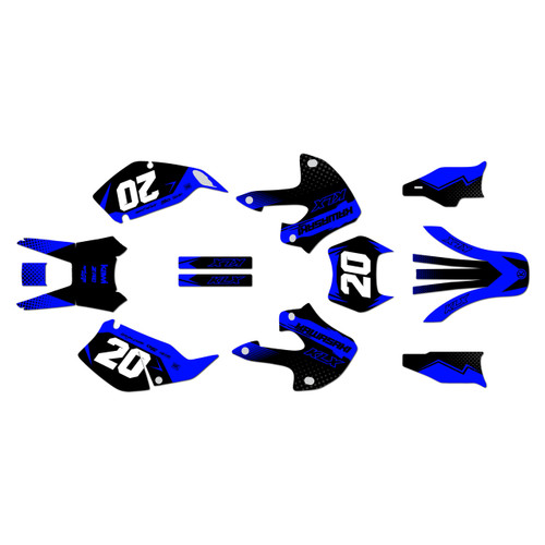kawasaki klx300 graphics kit 1997-2008 spear series blue
