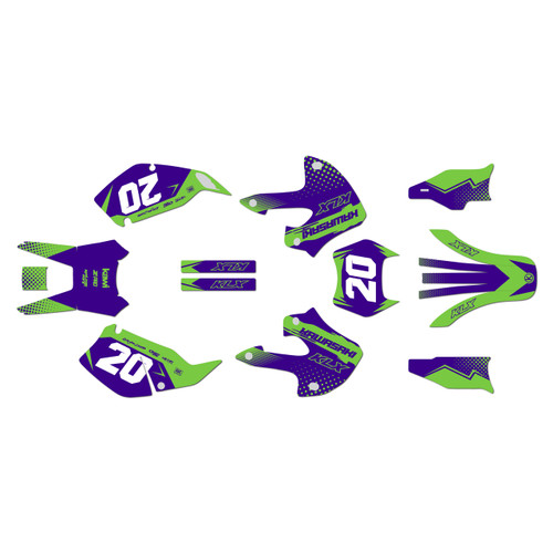 kawasaki klx300 graphics kit 1997-2008 spear series purple