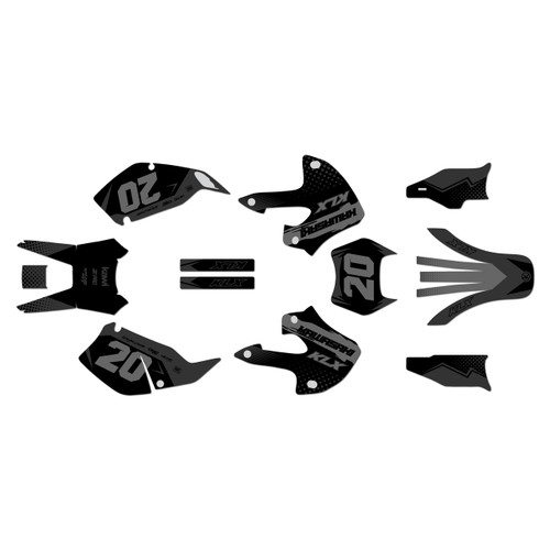 kawasaki klx300 graphics kit 1997-2008 spear series smoke