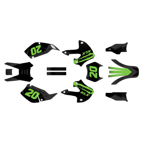 kawasaki klx300 graphics kit 1997-2008 spear series green-shift