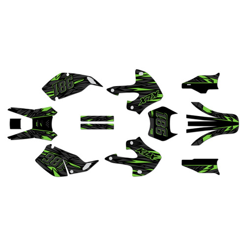 kawasaki klx300 graphics kit 1997-2008 twitch series green