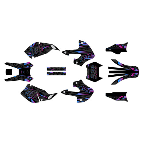 kawasaki klx300 graphics kit 1997-2008 twitch series magenta