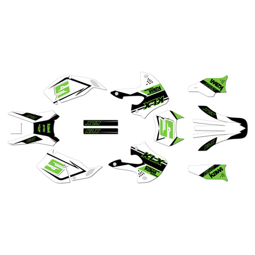 kawasaki klx300 graphics kit 1997-2008 venom series green-shift