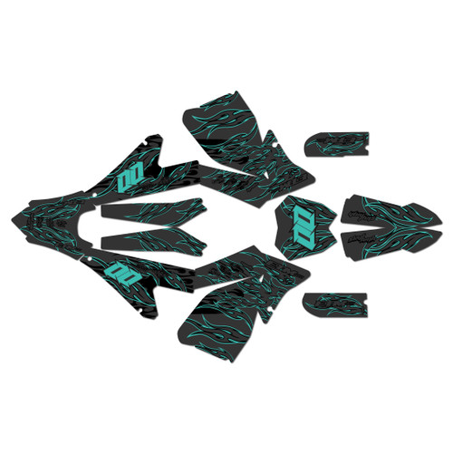 electro co etm rtr graphics kit all years drift series teal-shift