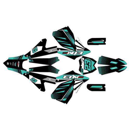 electro co etm rtr graphics kit all years fh series teal