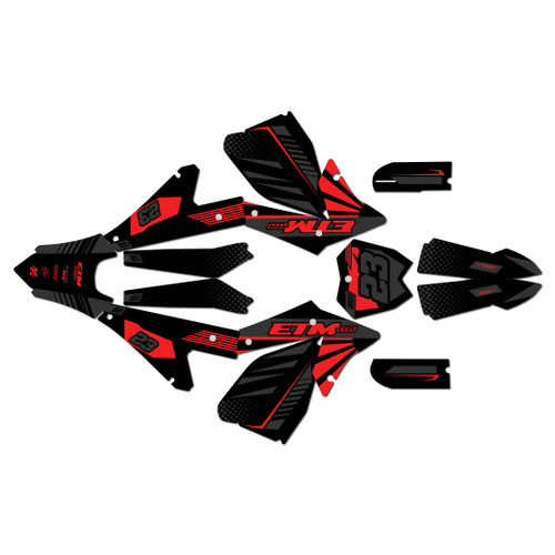 electro co etm rtr graphics kit all years fh series red-shift