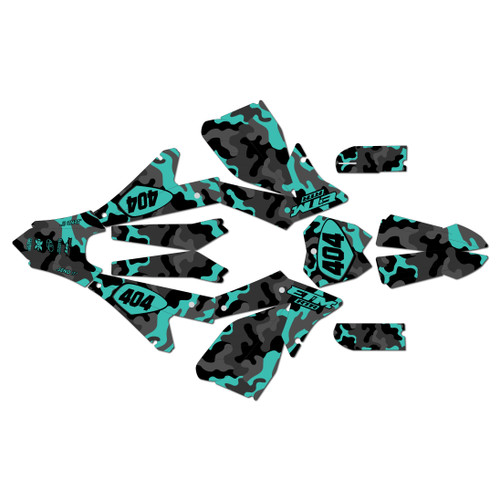 electro co etm rtr graphics kit all years invasion series teal-shift