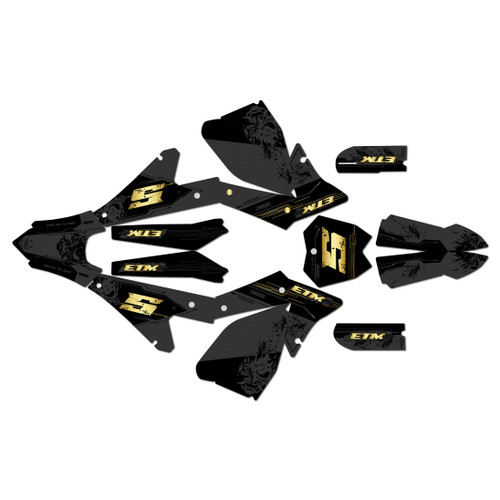 electro co etm rtr graphics kit all years night series gold