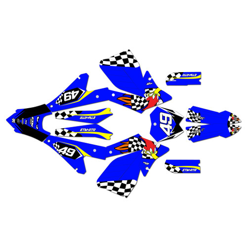 electro co etm rtr graphics kit all years pecker series blue