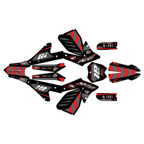 electro co etm rtr graphics kit all years rebel series red