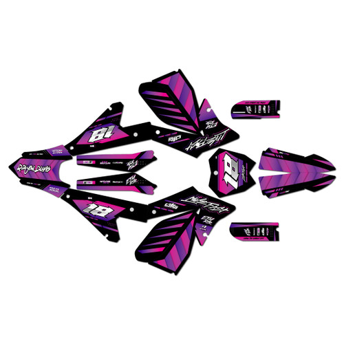 electro co etm rtr graphics kit all years rebel series purple