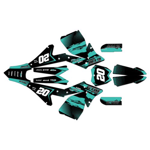 electro co etm rtr graphics kit all years spear series teal