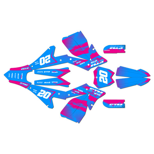 electro co etm rtr graphics kit all years spear series magenta