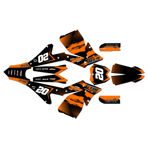 electro co etm rtr graphics kit all years spear series orange
