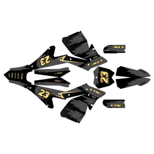 electro co etm rtr graphics kit all years splash series gold