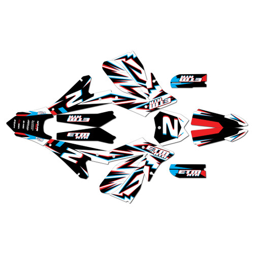 electro co etm rtr graphics kit all years vizion series blue