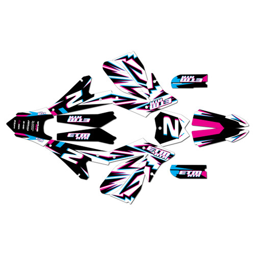 electro co etm rtr graphics kit all years vizion series magenta