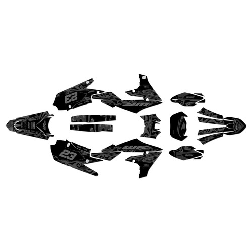 yamaha wr450f graphics kit 2019-2023 acid series smoke