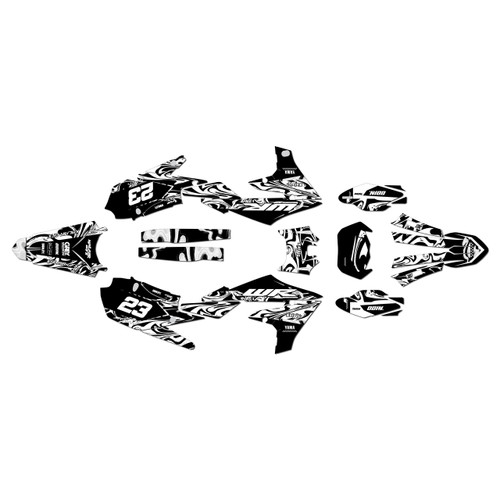 yamaha wr450f graphics kit 2019-2023 acid series white