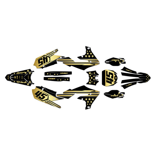 yamaha yz250f graphics kit 2019-2023 usa series gold