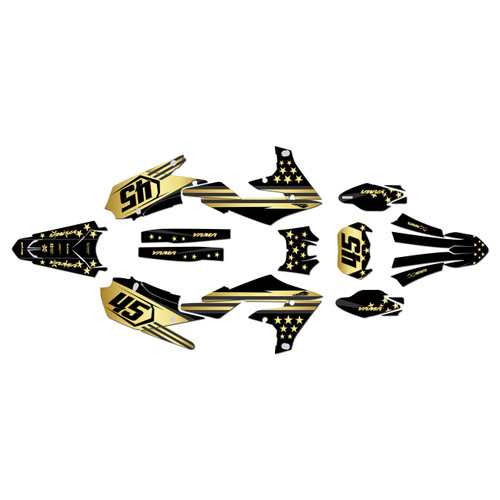 yamaha wr250f graphics kit 2020-2024 usa series gold