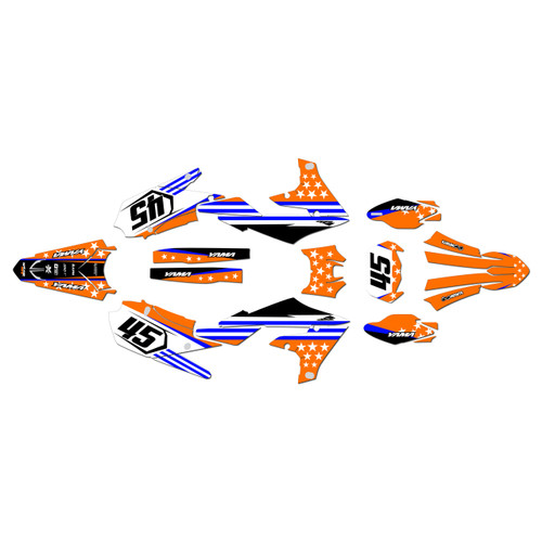 yamaha wr450f graphics kit 2019-2023 usa series orange