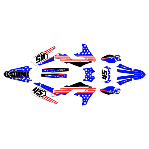 yamaha wr450f graphics kit 2019-2023 usa series blue