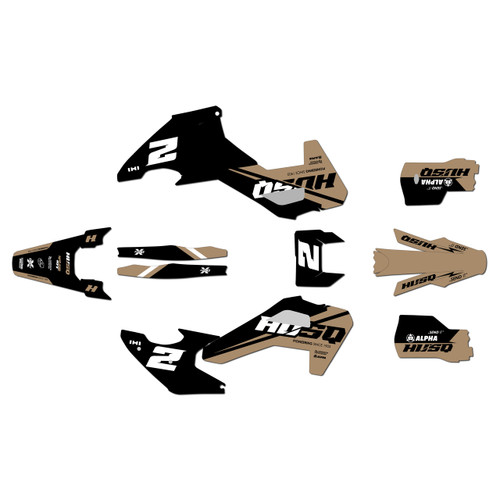 husqvarna te250 graphics kit 2026-2027 base series tan