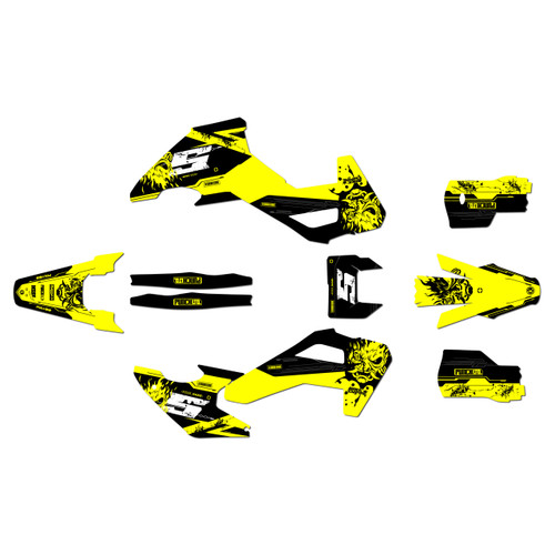 husqvarna te250 graphics kit 2026-2027 nightcity series yellow