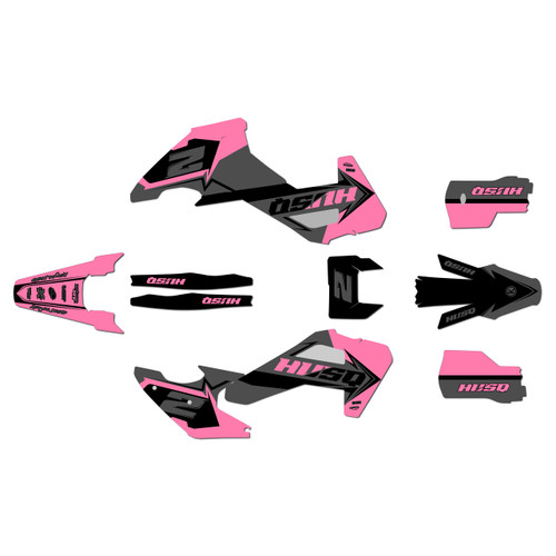 husqvarna te250 graphics kit 2026-2027 razor series pink