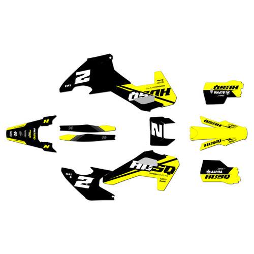 husqvarna fe350 graphics kit 2026-2027 base series yellow