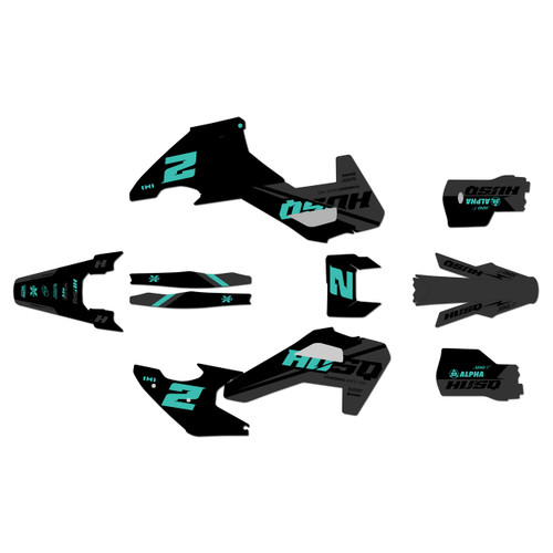 husqvarna fe350 graphics kit 2026-2027 base series teal-shift